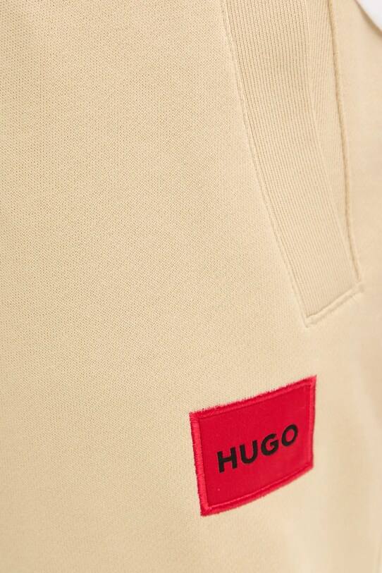 Хлопковые спортивные штаны HUGO бежевый 50447963