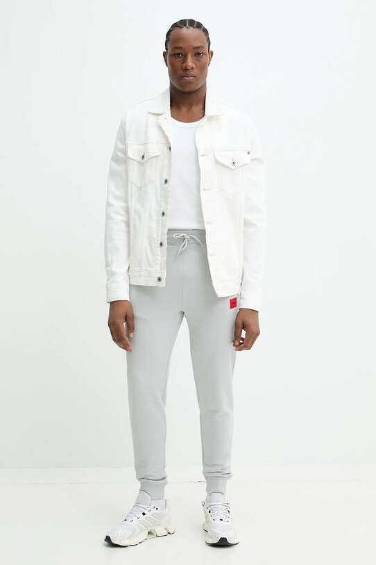 HUGO pantaloni de trening din bumbac 50447963 gri AA00
