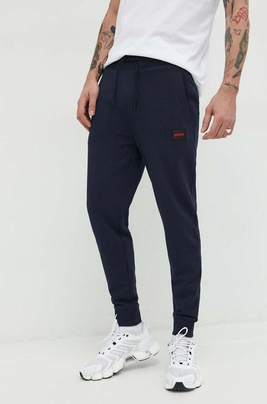 HUGO spodnie dresowe bawełniane bawełna granatowy 50447963