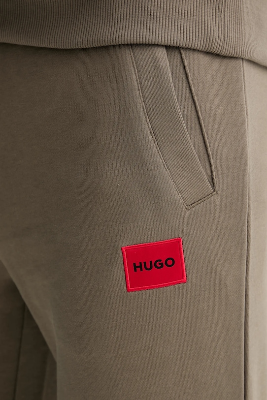 HUGO spodnie dresowe bawełniane zielony 50447963