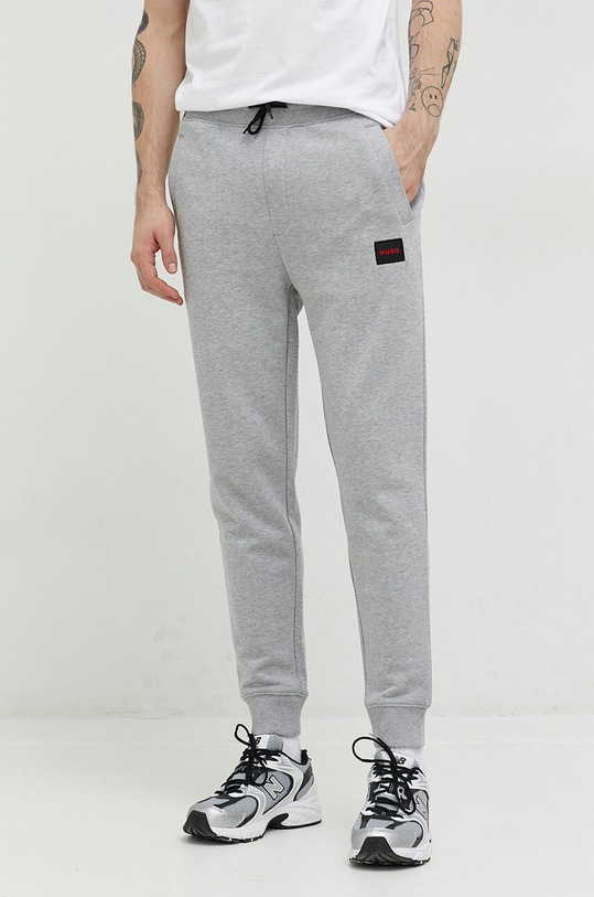 HUGO spodnie dresowe bawełniane bawełna szary 50447963