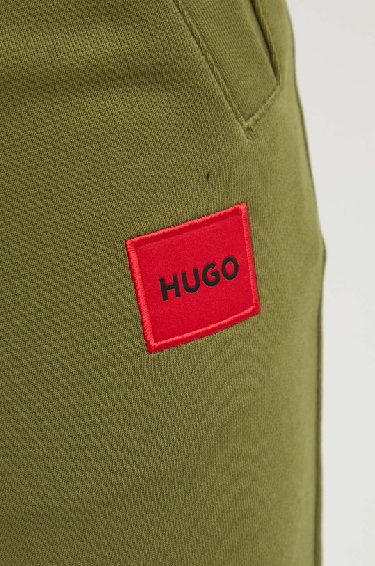 HUGO spodnie dresowe bawełniane zielony 50447963