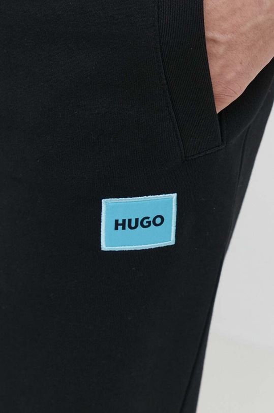 Βαμβακερό παντελόνι HUGO μαύρο 50447963