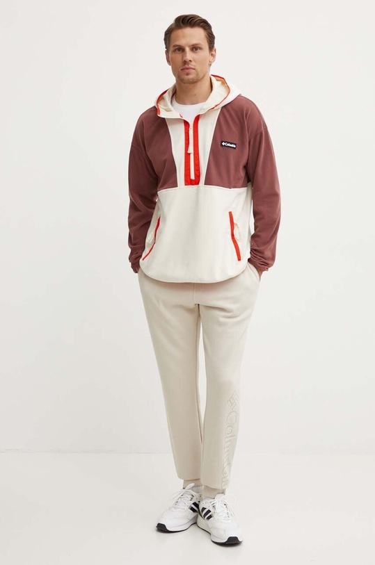 Columbia spodnie dresowe CSC Logo 1911601 beżowy SS24