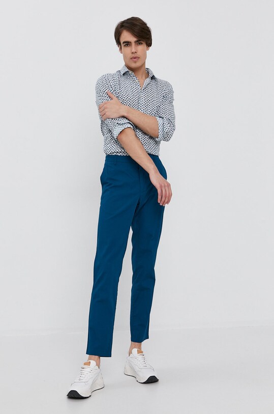 Sisley Pantaloni 4ZT655E59.024 albastru SS21
