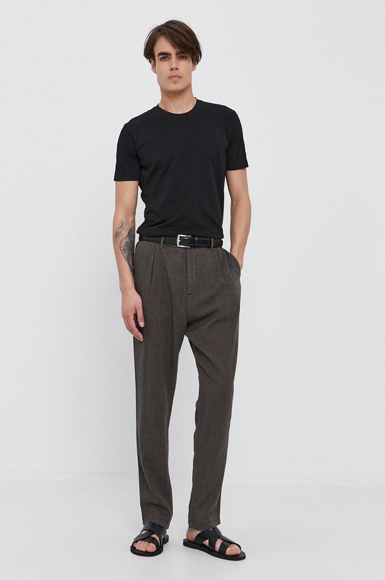 Kalhoty Sisley 4ZY155E99.95A zelená SS21
