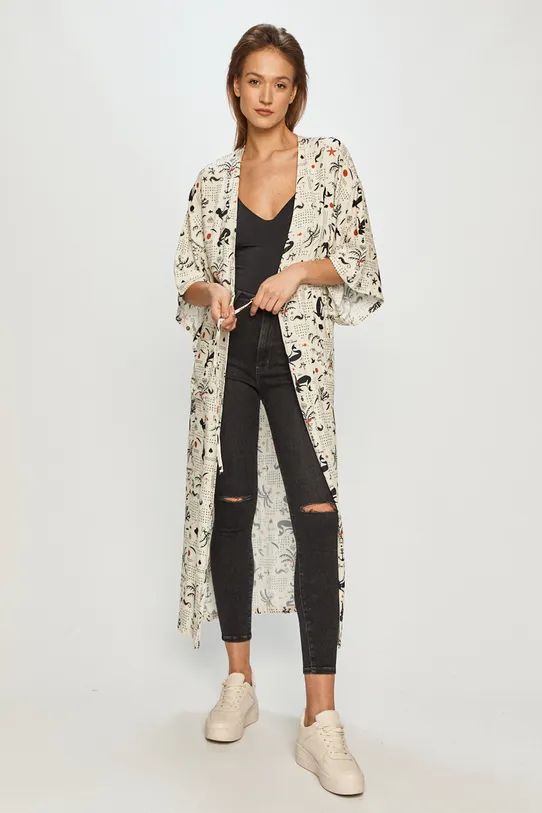 Femi Stories - Kimono Colar COLAR.SOL beżowy SS21