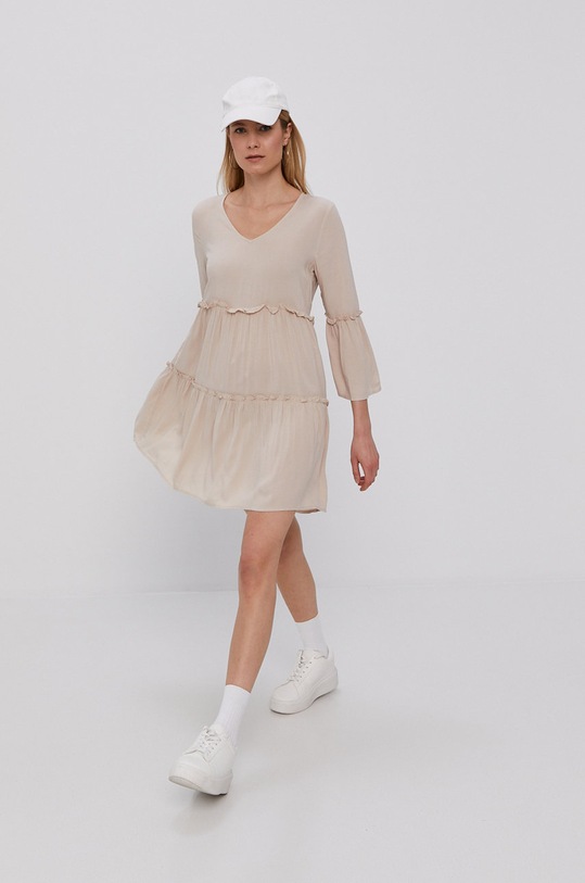 Jacqueline de Yong Sukienka 15234737 beżowy SS21