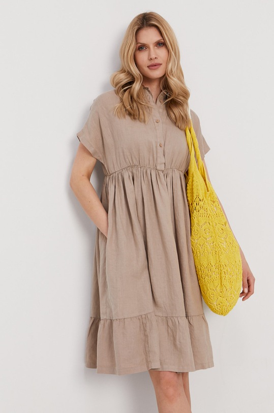 Max Mara Leisure sukienka casual beżowy 32210716600