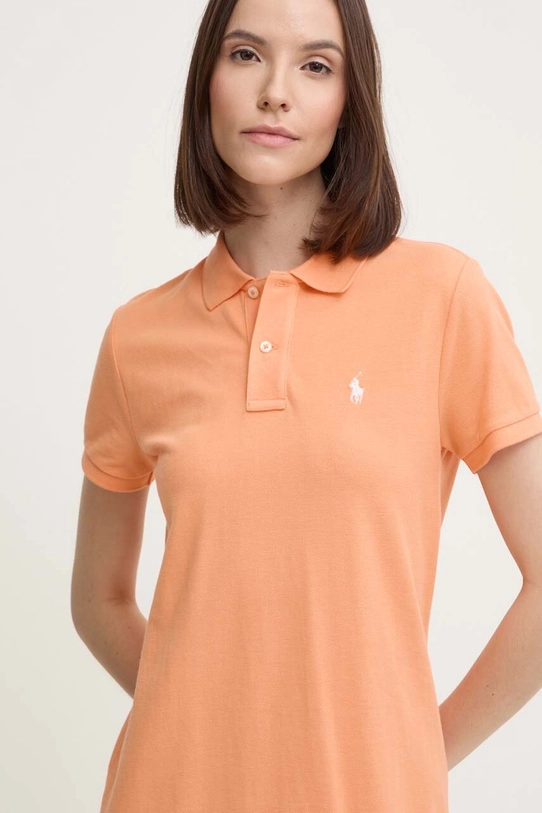 Хлопковое платье Polo Ralph Lauren оранжевый 211799490016