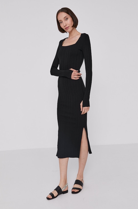 Šaty Hugo pletenina čierna 50446921