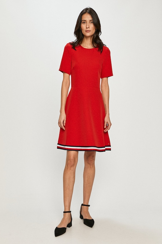 Šaty Tommy Hilfiger WW0WW27563.4891 červená SS21