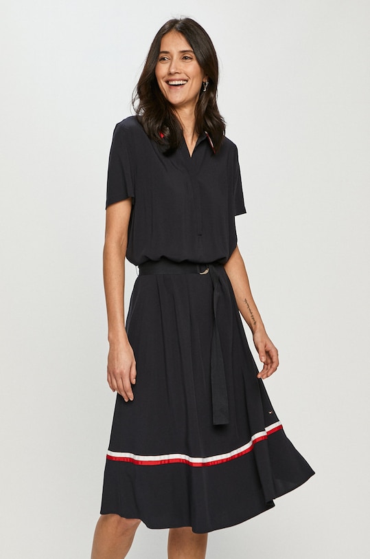 Tommy Hilfiger Rochie midi bleumarin WW0WW30343.4891