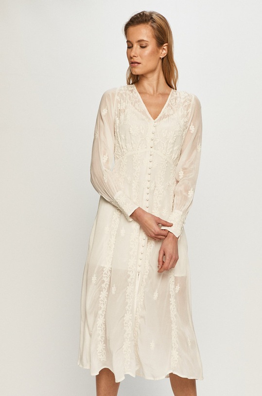 The Kooples - Šaty mini béžová FROB22000K