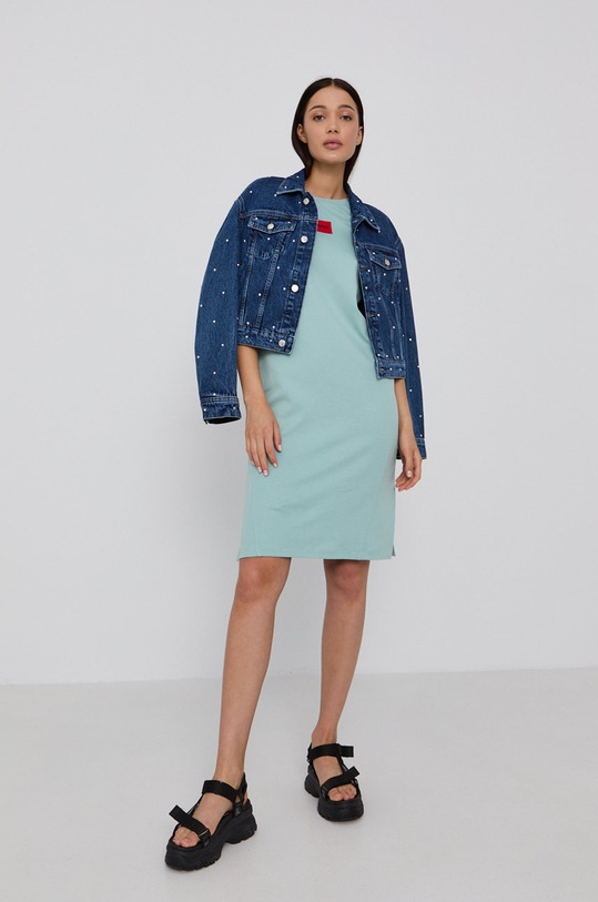 Šaty Hugo 50456013 zelená AW22