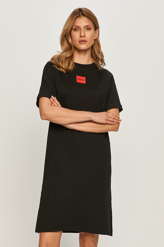 Šaty Hugo bavlna čierna 50456013