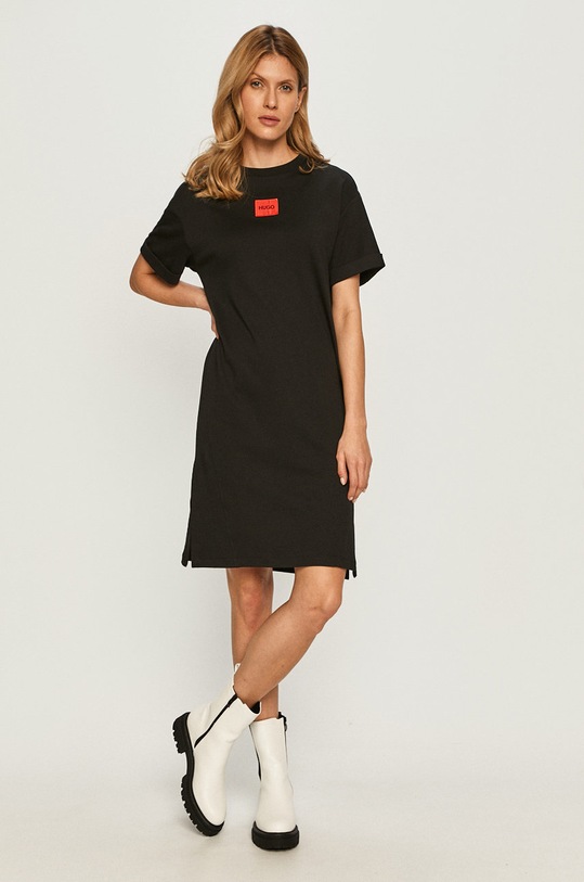 HUGO Sukienka 50456013 50456013 czarny AW22
