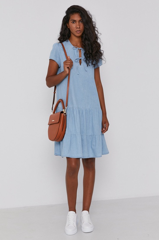 Mustang Sukienka bawełna niebieski 1011229.5000.200
