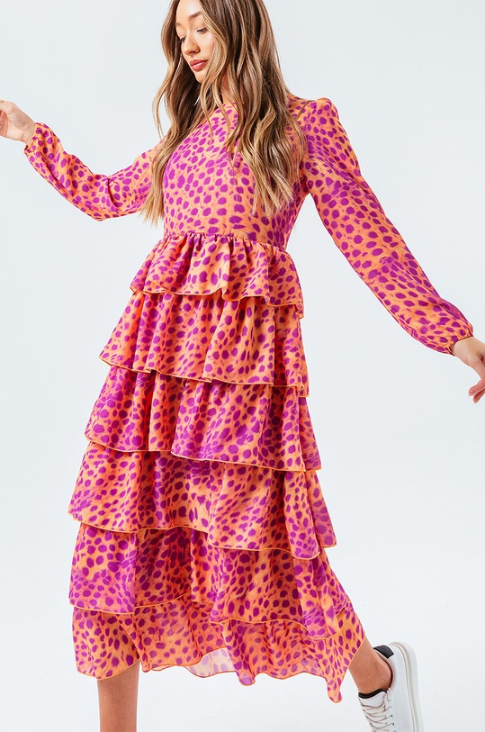 Šaty Hype CHEETAH oranžová YWF.243