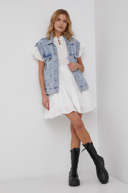 Tally Weijl pamut ruha SDRCOMISA fehér SS21