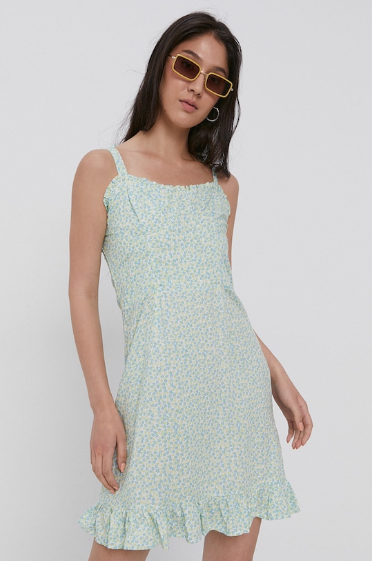 Šaty Tally Weijl mini zelená SDRVIEMILIAS