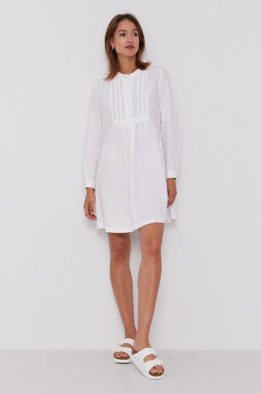 Šaty United Colors of Benetton 4AGH5VAZ4.101 bílá SS21