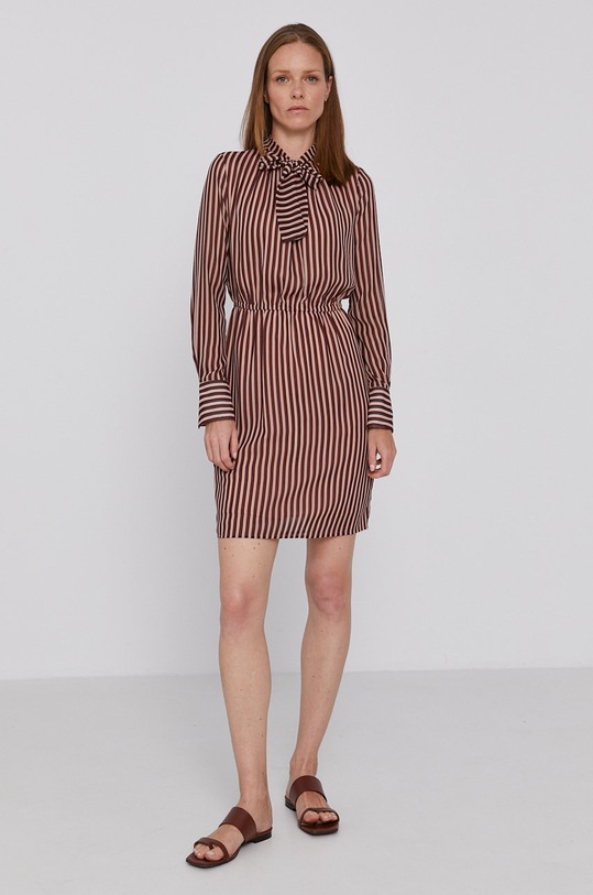 Šaty Sisley 4RO95VFV6.77W hnědá SS21