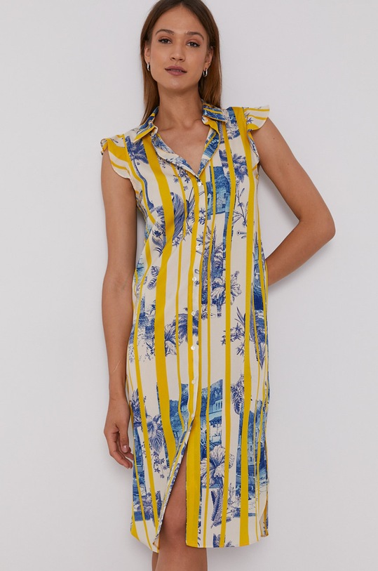 Šaty Sisley mini žlutá 4ACS5VDG7.95B