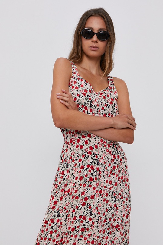 Vero Moda Sukienka 10245164.Birch beżowy SS21