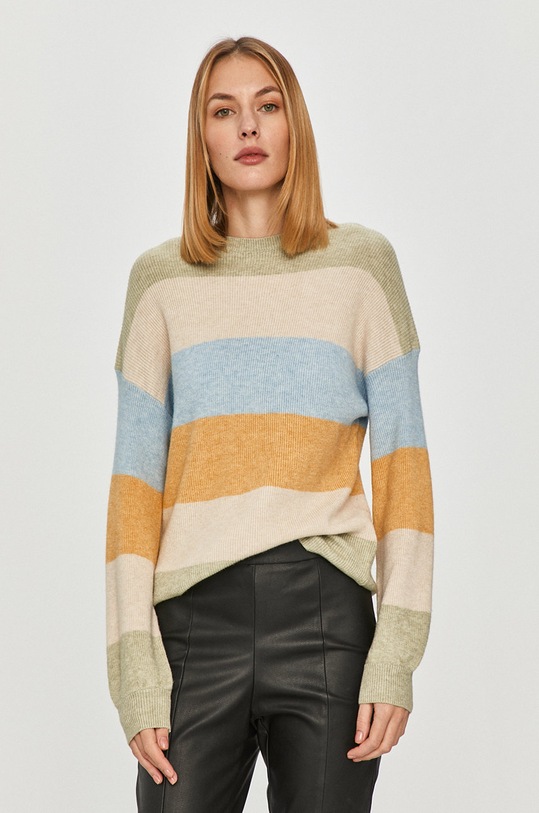 Only - Sveter okrúhly zelená 15220044