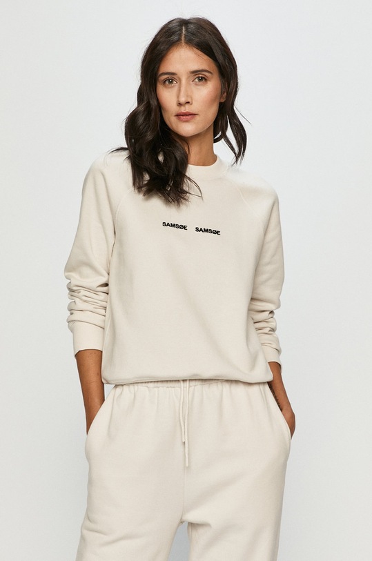 Μπλούζα Samsoe Samsoe απλικέ λευκό F19218100