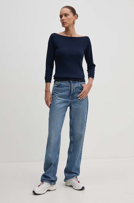 Pulover United Colors of Benetton 1091D1M09.501 mornarsko modra AA00