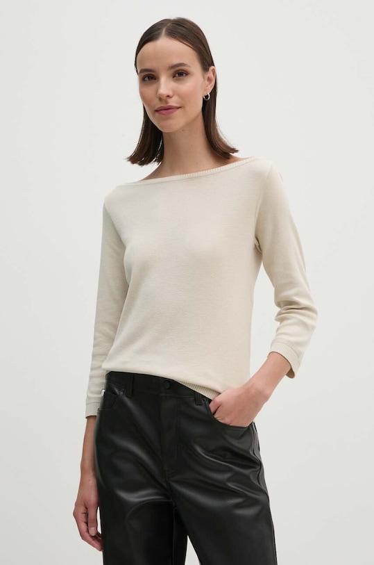 United Colors of Benetton pulover subtiri bej 1091D1M09.501