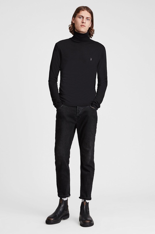 Odzież AllSaints - Sweter PARLOUR LS ROLL NECK MD006S czarny