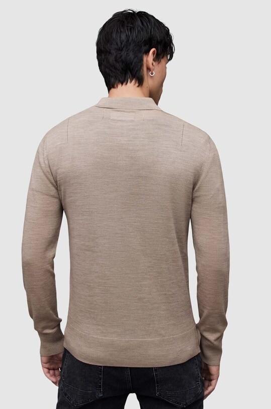 Oblačila AllSaints pulover Mode Merino LS Polo MK005D siva