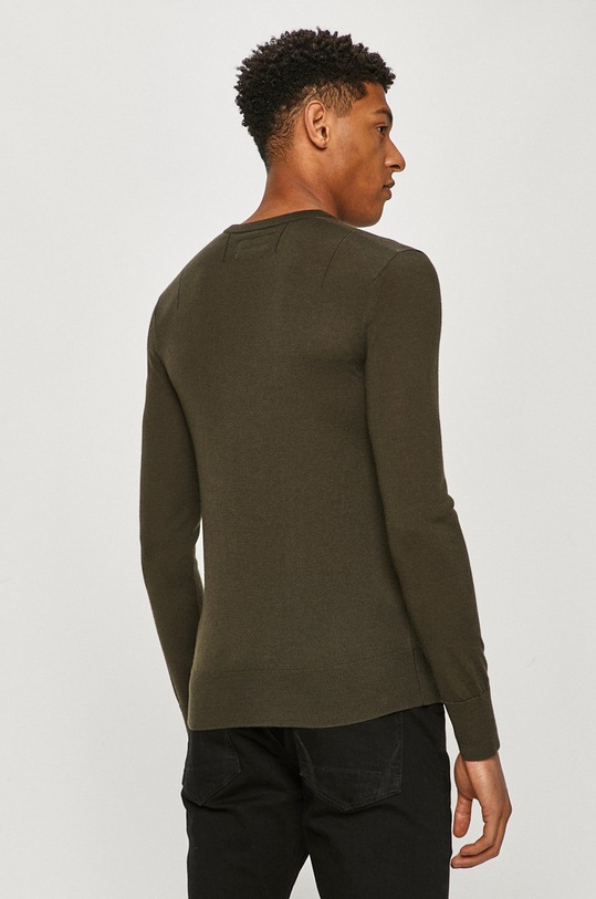 Odzież AllSaints - Sweter MODE MERINO CREW MK129D zielony