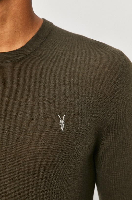 AllSaints - Sweter MODE MERINO CREW MK129D zielony