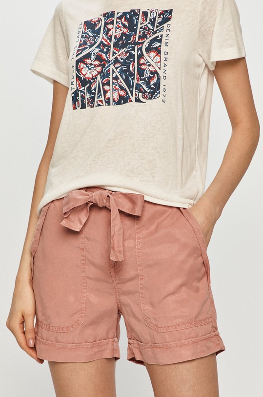Pepe Jeans - Szorty Nomad tkanina różowy PL800855.316