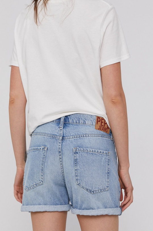 Odzież Pepe Jeans Szorty jeansowe bawełniane PL800847PB9.000 niebieski