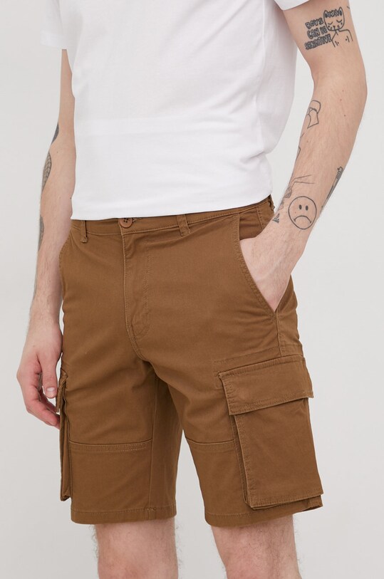 Only & Sons szorty z elastanem brązowy 22016689