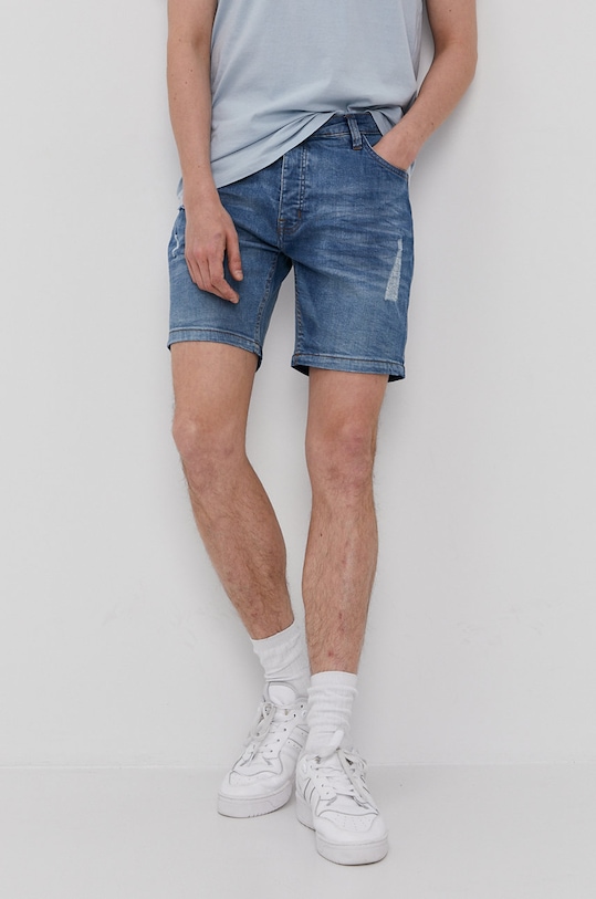 Brave Soul Szorty jeansowe z elastanem niebieski MSRT.TAYLORLIG