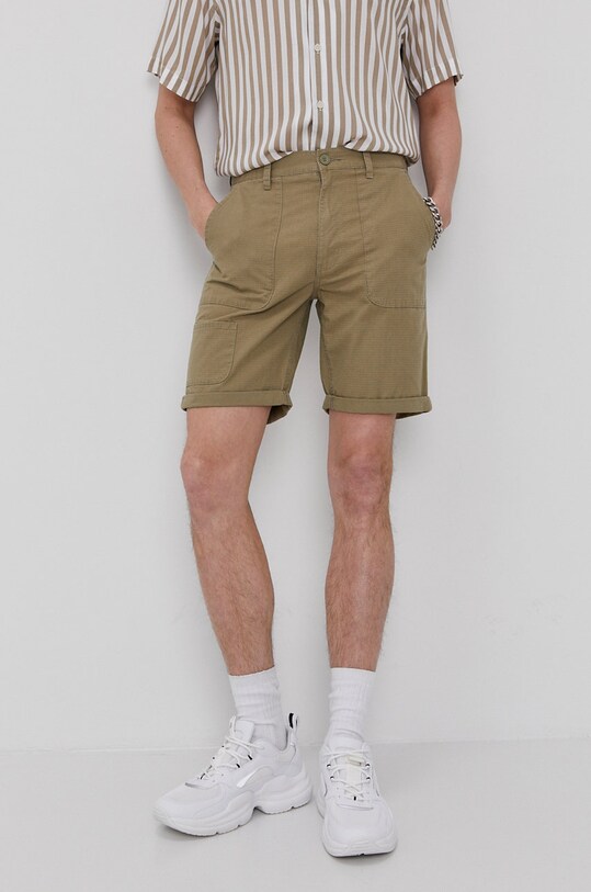 Dr. Denim Pantaloni scurți bumbac verde 2110104J702