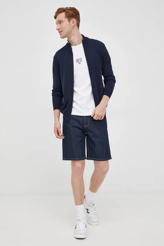 United Colors of Benetton szorty jeansowe 4AW759528.905 granatowy AA00