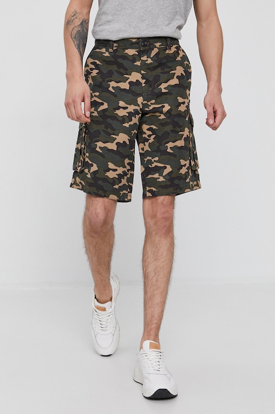 Šortky Sisley s prímesou ľanu zelená 4KWN594F9.901