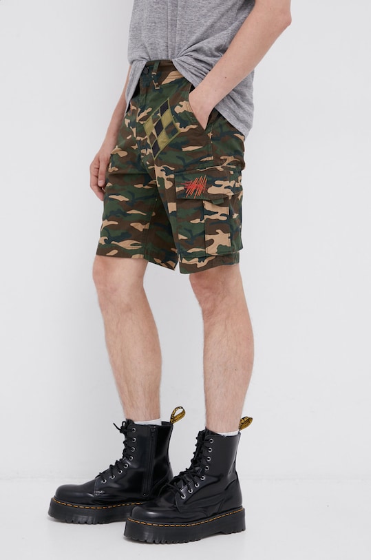 Superdry Pantaloni scurți bumbac verde M7110247A.5IG