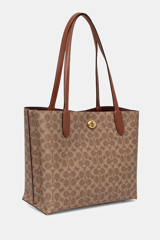 Coach torebka skórzana C0693 brązowy AA00