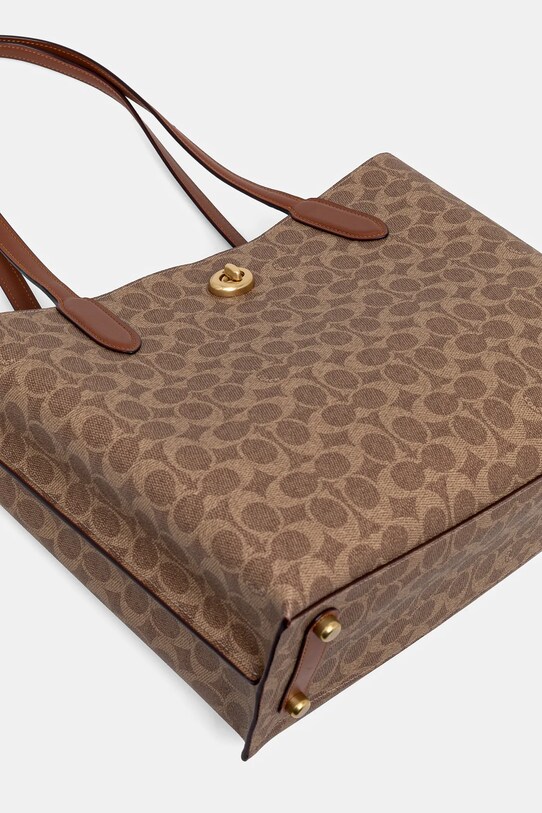 Coach leather handbag brown C0693