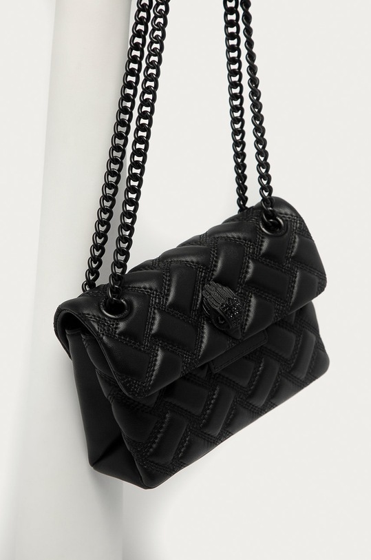 Dodatki Kurt Geiger London usnjena torbica Kensington 7376600109 črna