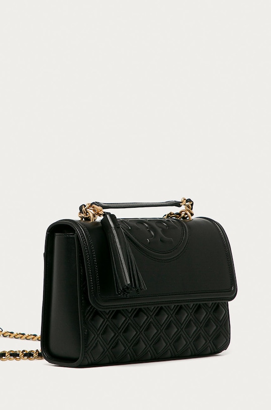 Kožená kabelka Tory Burch Fleming Convertible 76997 černá SS21