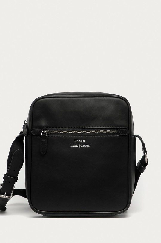Polo Ralph Lauren Torba skórzana 405803912001 skóra licowa czarny 405803912001